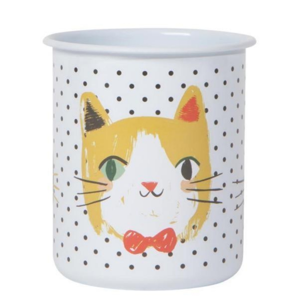 Danica studio Meow enamel metal cat pencil holder